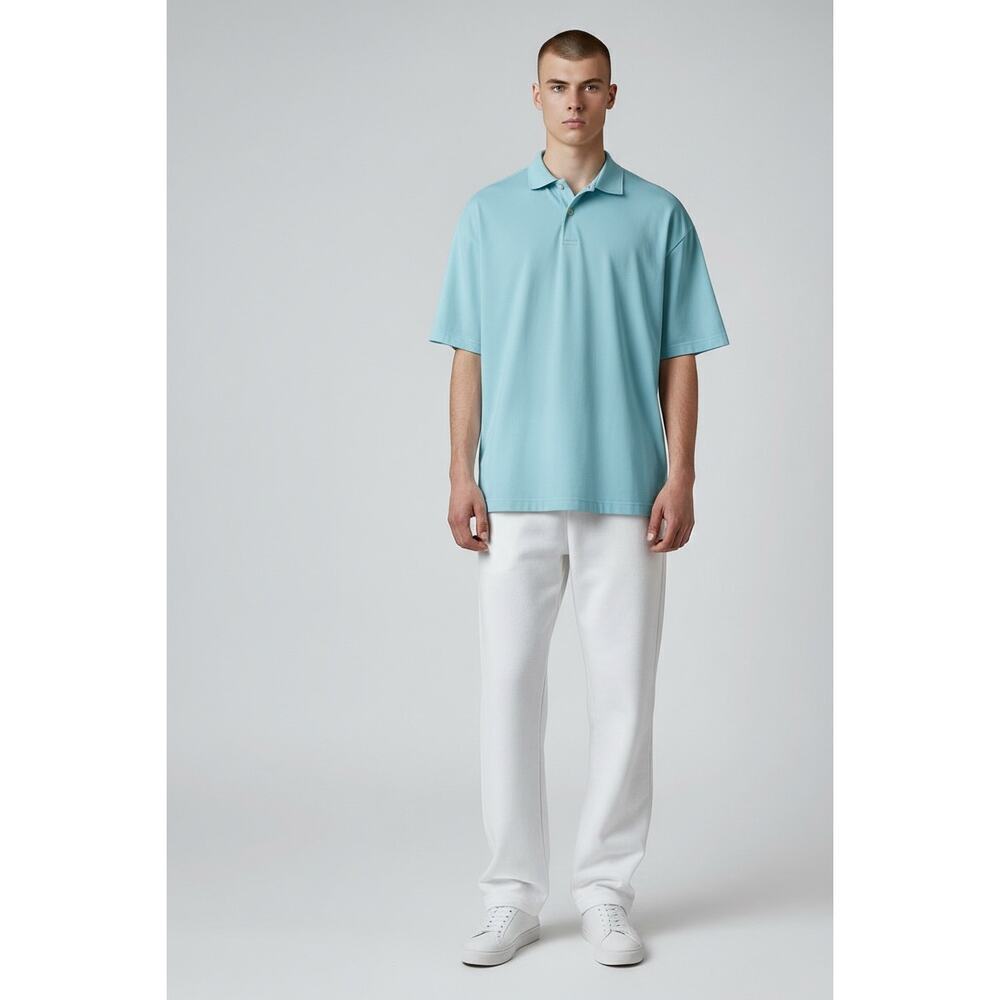 Peter Millar Summer Comfort Polo Large Blue Performance Golf Shirt Mens L